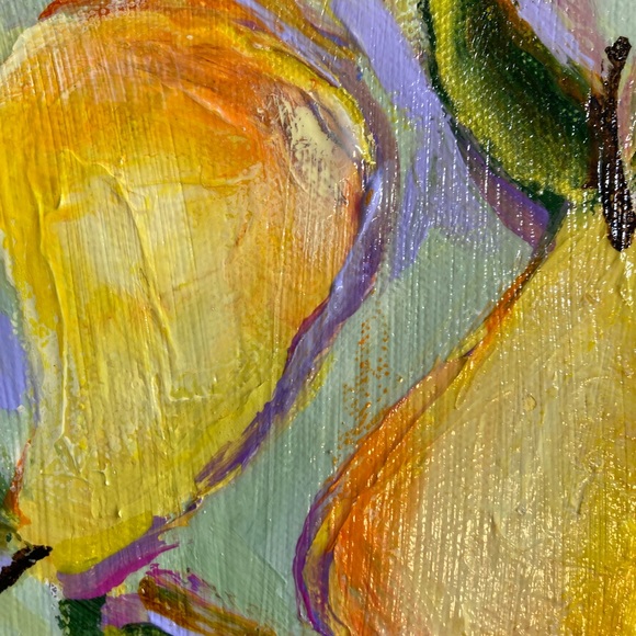 victoria heisler Art Pears On Mint Green An Original Acrylic